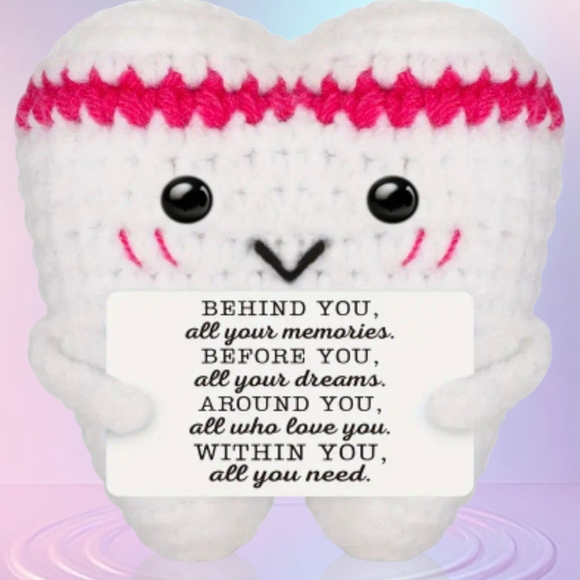 Adorable White and Pink Stuffed Tooth Plush - Picture 1 of 5